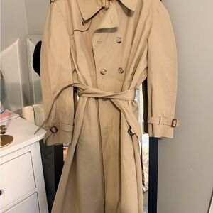 London Fog Beige Trench Coat Label Detail